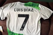 Luis Diaz signed Liverpool jersey