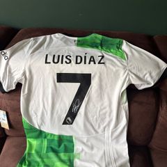Luis Diaz signed Liverpool jersey