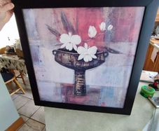 Lovely Framed Still Life print in Black Frame.