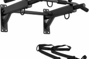 4 in 1 Wall Mounted Pull Up Bar | 6 Non-Slip Grips | Up to 200kg