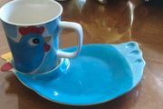 Chicken plate and cup set