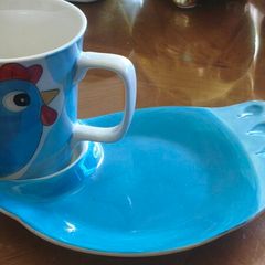 Chicken plate and cup set