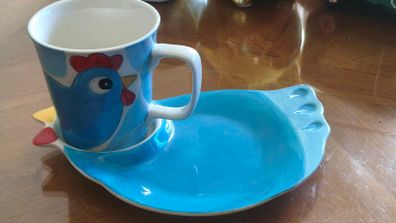 Chicken plate and cup set