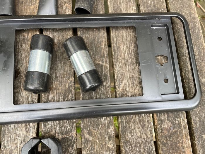 Car bike rack number plate mount