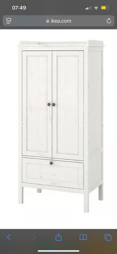IKEA white wardrobe with drawer