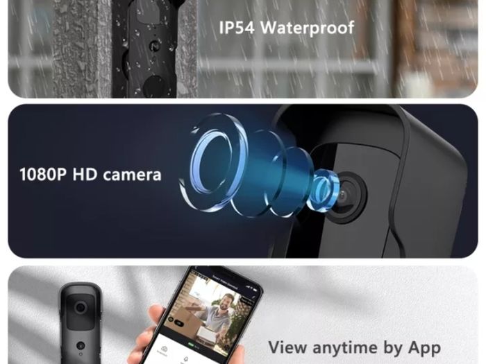 Tuya Smart Video Doorbell Wi-Fi 1080P Video Intercom Door Bell