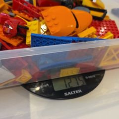 box of lego red & orange