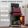 Heavy Duty Tool Storage Chest on Wheels Lockable Cabient Image 3