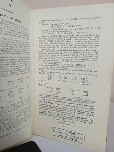 A Set of Nautical Tables for General Navigation Purposes by S. M. Burton (PT197)