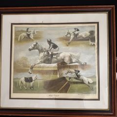 Des Snee Signed Limited Edition Print - "White Tornado" (Desert Orchid, 1989) - 73 x 65 cm
