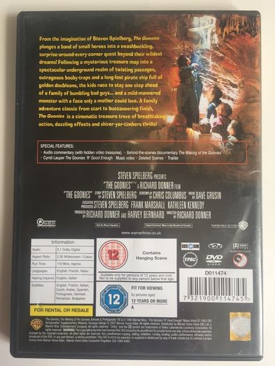 The Goonies [1985] Sean Astin, Josh Brolin, Jeff Cohen, Corey Feldman, Kerri Green, Martha Plimpton & Ke Huy Quan [Movie DVD]