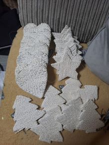 white wicker glitter decorations