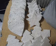 white wicker glitter decorations