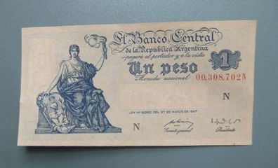 1947 Argentina One Peso