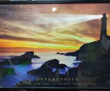 Opportunity Poster Framed With a guiding light all obstacles can be overcome