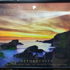 Opportunity Poster Framed With a guiding light all obstacles can be overcome