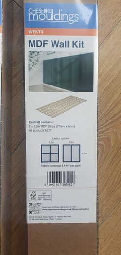 2 packs mdf wall kit panelling