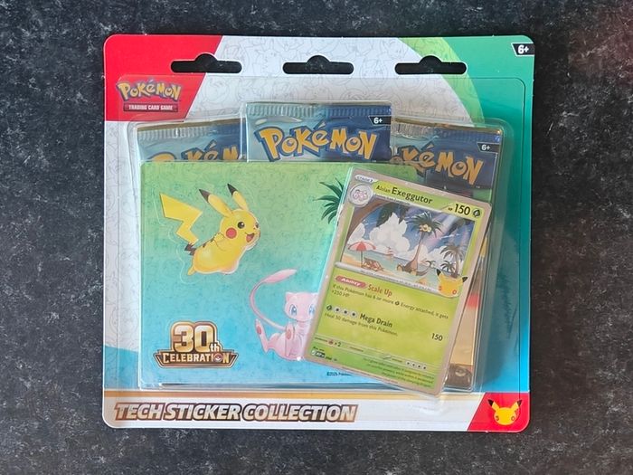FREE Tracked Shipping. Pokemon 30th Celebration Exeggutor Tech Sticker Collection