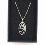 Vintage Sterling Silver Modernist Necklace Image 10