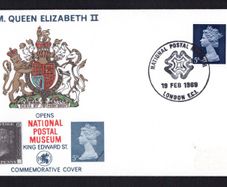 1969 Great Britain Cover noting HM Queen Elizabeth II opening National Postal Museum on 19 February 1869