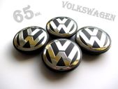 4x VW 65mm Black Chrome logo Volkswagen alloy wheel centre caps cap Hub Cover 65