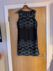 Dunnes Stores Navy Print Dress.  S.14.   B.N.W.T.
