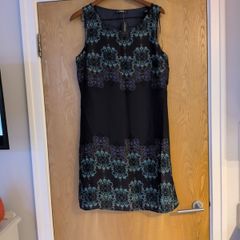 Dunnes Stores Navy Print Dress.  S.14.   B.N.W.T.