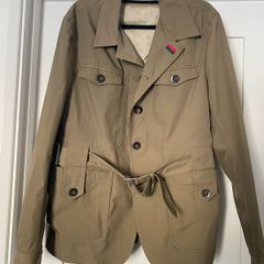 Vintage GUCCI Belted Safari Jacket Size 50 (L) - Authentic Mens