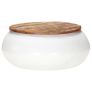 Coffee Table White 68x68x30 cm Solid Reclaimed Wood Image 6