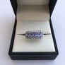 Vintage 9ct Yellow Gold Tanzanite & Diamond Cluster Ring Image 2