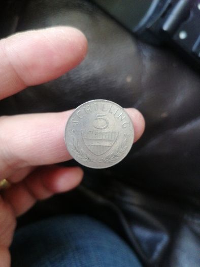 1964 Austria Silver 5 Schilling Coin