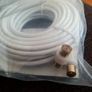10m RF Coaxial TV Aerial Cable Male to Male + Gold-Plated RF Coupler Image 2