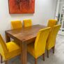 Solid oak dining table and 6 chairs Image 2