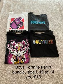 Boys 12 to 14 fortnight t shirt bundle