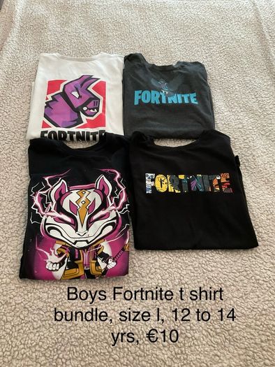 Boys 12 to 14 fortnight t shirt bundle