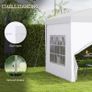 3 x 3m Pop Up Gazebo, Wedding Party Canopy Tent Marquee with Carry Bag and Windows, White Image 5