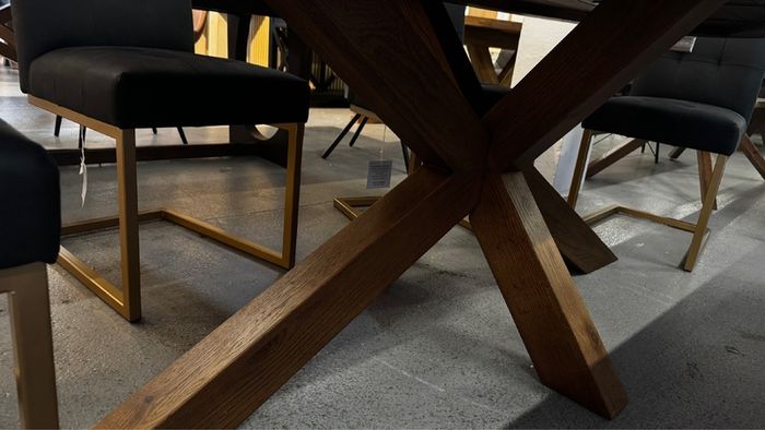 Oval All Oak Dining Table 200cm Brand New