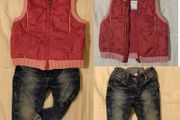 Name It Fleece lined Warm Gilet Jacket And Next Jeans