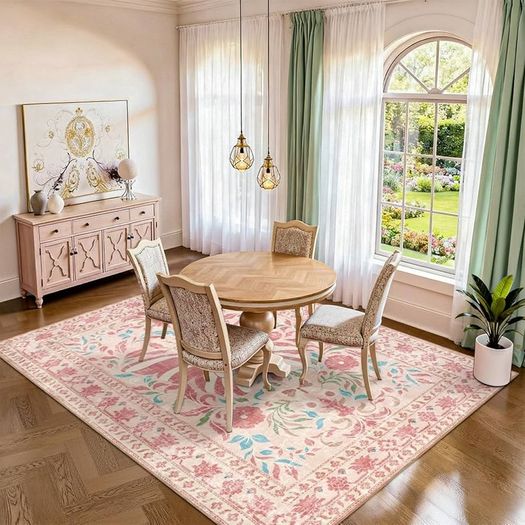 160x230cm, Non-Slip Washable Area Rugs for Bedroom, Soft Low Pile Carpet for Living Room, Floor Carpet for Office Dining Room Kitchen Nursery Bedside