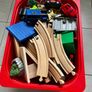 Bundle of wood train tracks and toys Image 2