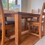 solid oak extendable dining table + 6 chairs Image 2