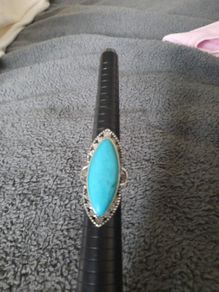 large turquoise coloured stone ring