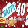 40th Birthday Party Banner Poster Image 4