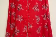 Beautiful floral red blouse size 10