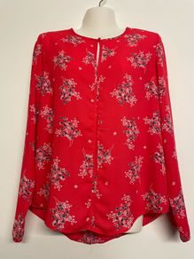 Beautiful floral red blouse size 10