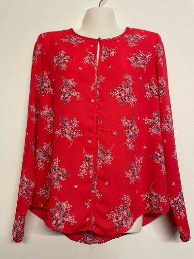 Beautiful floral red blouse size 10