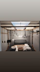 Shop fittings chandler stand with electrical wiring + rug stands
