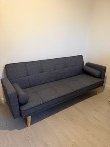 3 Seater Fabric Sofa Bed with 2 cushions