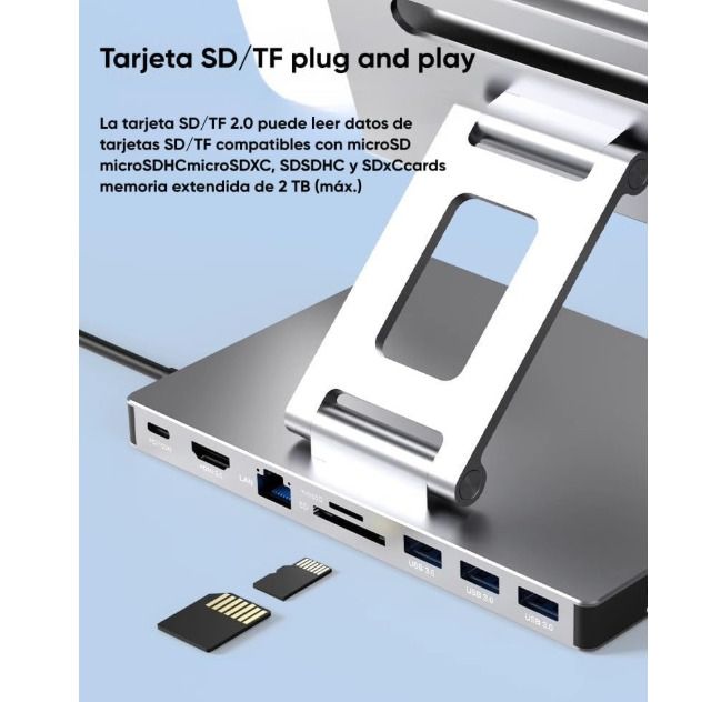 9 in 1 USB C Hub Docking Station Hdmi Stand Tablet