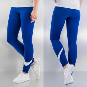 Brand new Genuine Blue  Nike Sportswear leg a see large swoosh leggings size L UK12/14 EUR40/42 Postage included